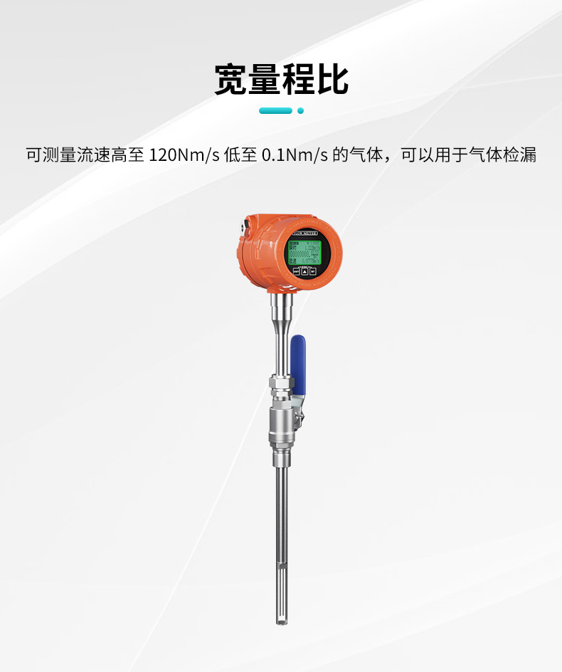 熱式氣體質(zhì)量流量計(jì)產(chǎn)品寬量程比